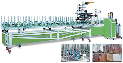 WPC door frame lamination machine