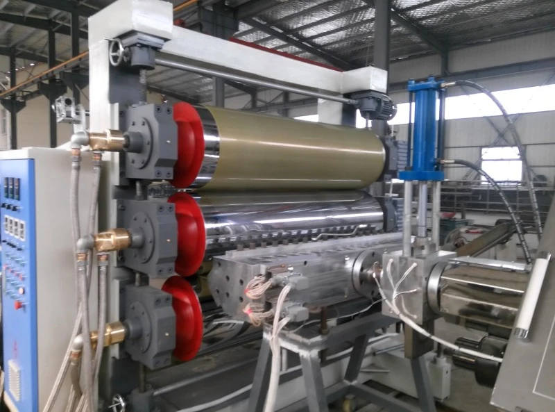 three roller calendaring of ABS plate co-extrusion line