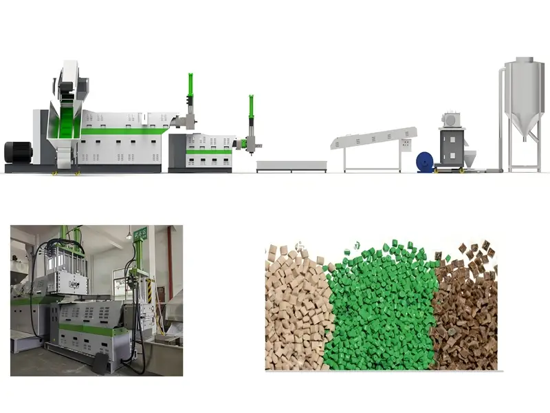 Maszyna do granulowania tworzyw sztucznych do recyklingu folii